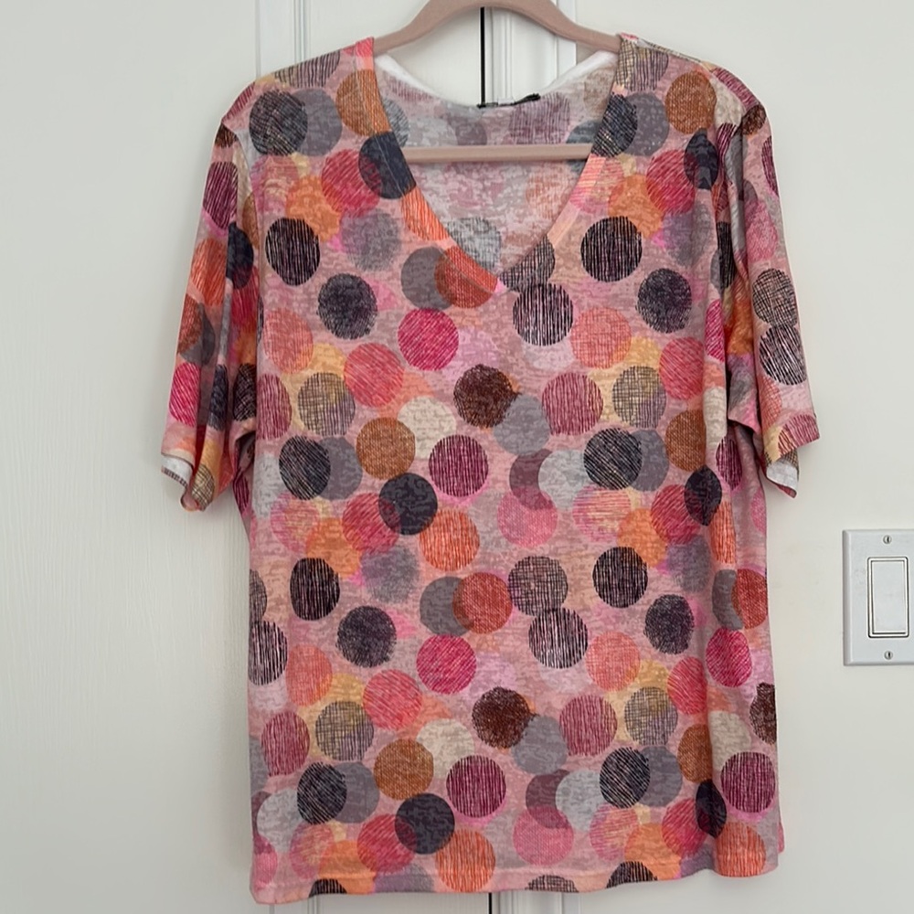 Fresh Relaxed Blue and Pink Short Sleeve Tee